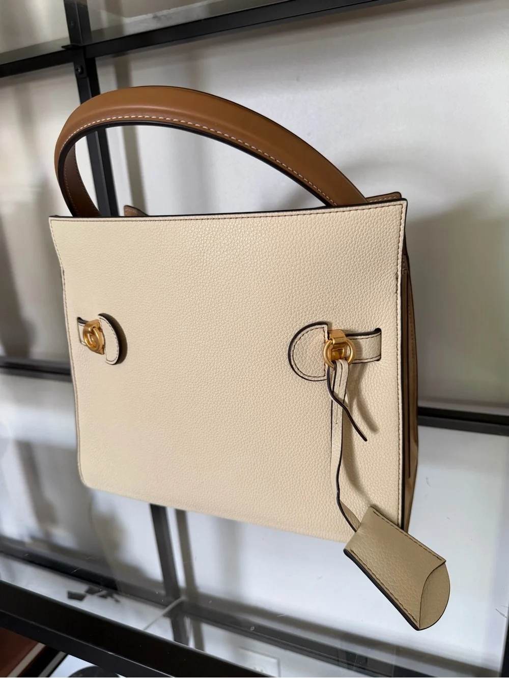 Tory Burch Lee Radziwill Pebbled Small Double Bag